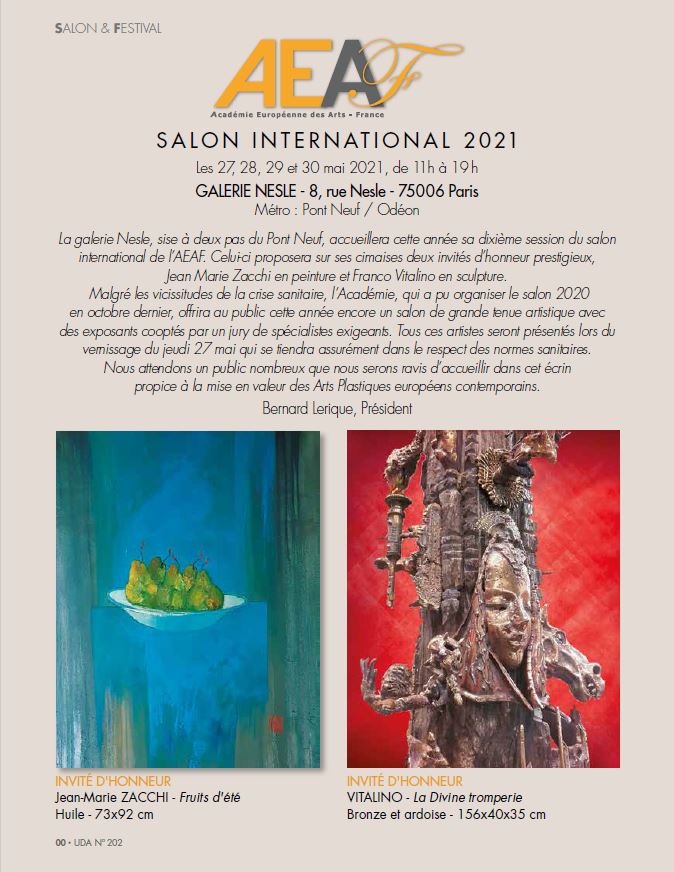 Alessandra Viotti, Artiste Peintre, expose au Salon International 2021 AEAF - Galerie NESLE du 27 Mai au 30 Mai.